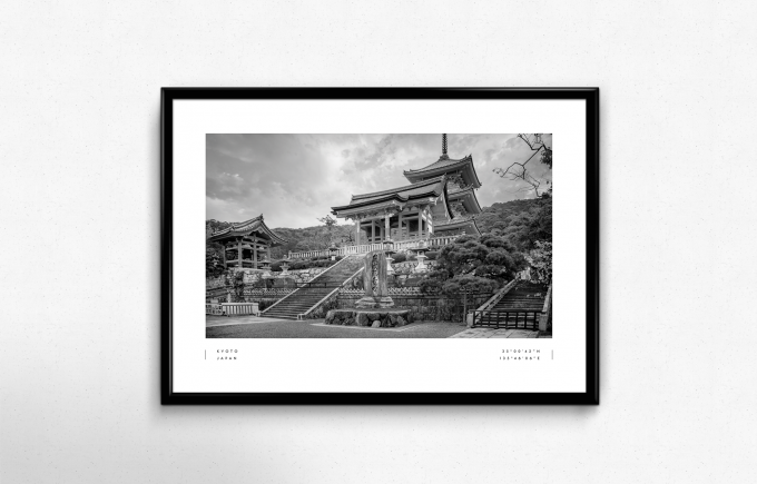 Kyoto Coordinates Poster Print Wall Art