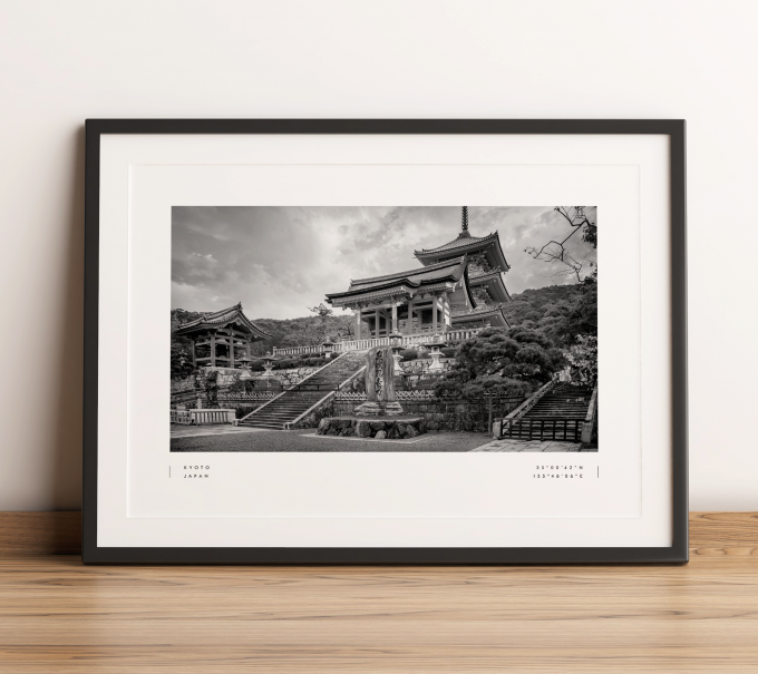 Kyoto Coordinates Poster Print Wall Art