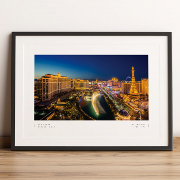 Las Vegas Coordinates Poster Print Wall Art