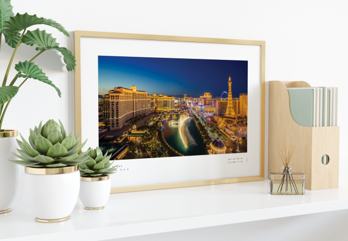 Las Vegas Coordinates Poster Print Wall Art