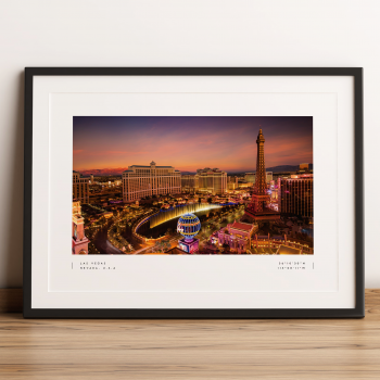Las Vegas Coordinates Poster Print Wall Art