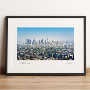 Los Angeles Coordinates Poster Print Wall Art