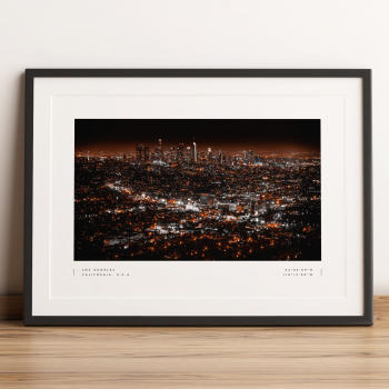 Los Angeles Coordinates Poster Print Wall Art