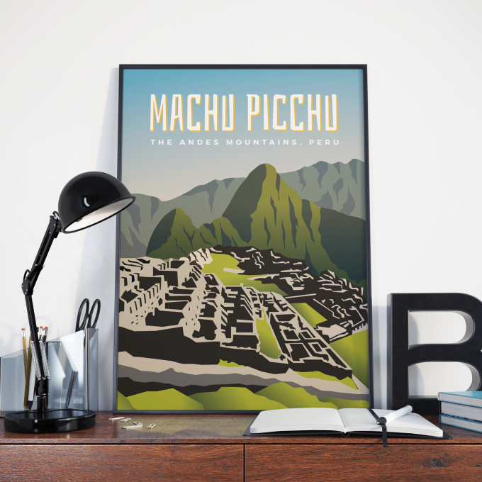 Machu Picchu Poster Print Wall Art