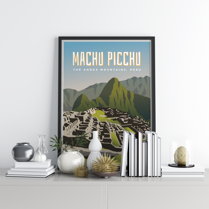Machu Picchu Poster Print Wall Art