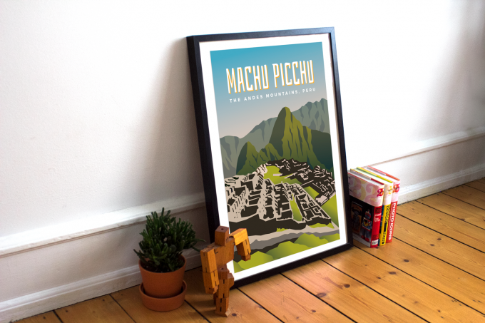 Machu Picchu Poster Print Wall Art