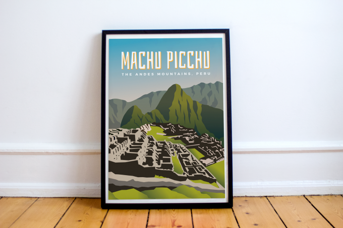 Machu Picchu Poster Print Wall Art