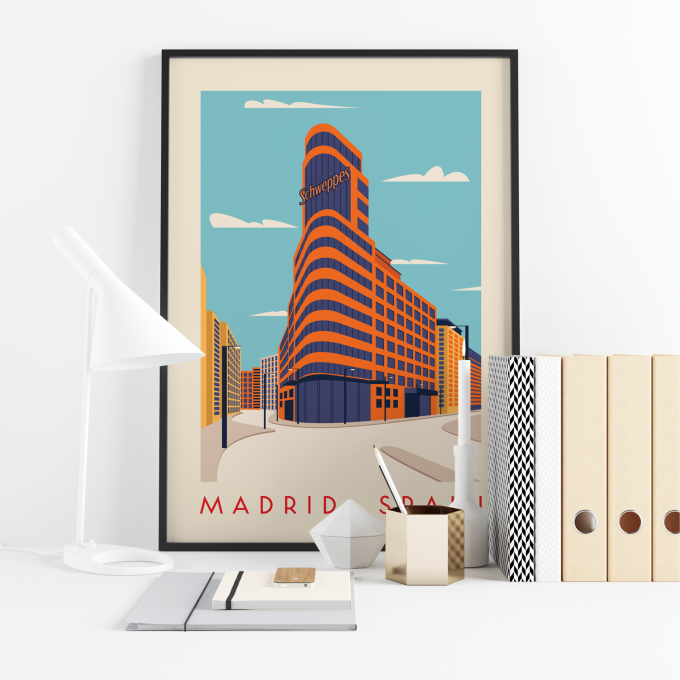 Madrid Poster Print Wall Art