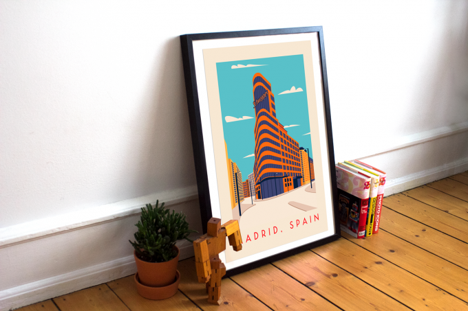 Madrid Poster Print Wall Art