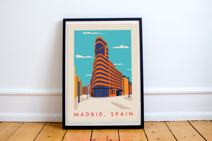 Madrid Poster Print Wall Art