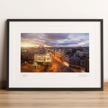 Madrid Coordinates Poster Print Wall Art