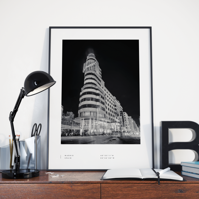 Madrid Coordinates Poster Print Wall Art