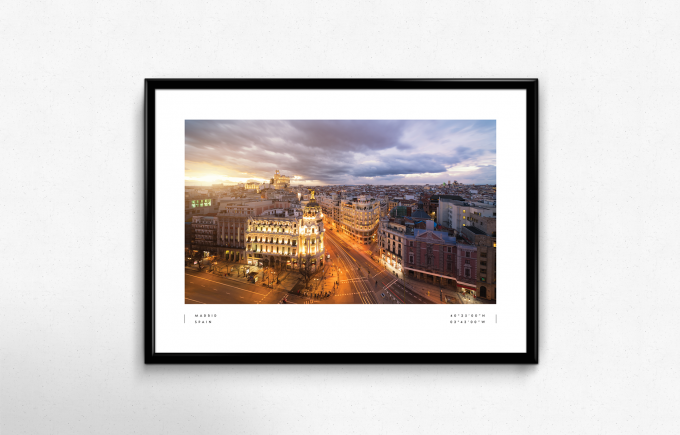 Madrid Coordinates Poster Print Wall Art