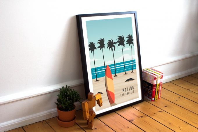 Malibu Poster Print Wall Art