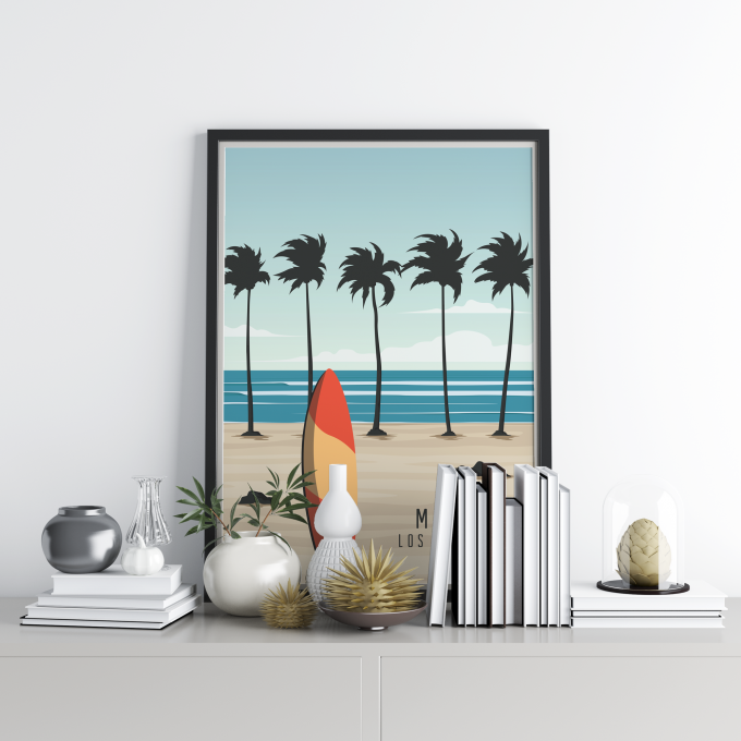 Malibu Poster Print Wall Art