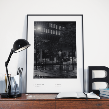 Manchester Coordinates Poster Print Wall Art