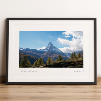 Matterhorn Coordinates Poster Print Wall Art
