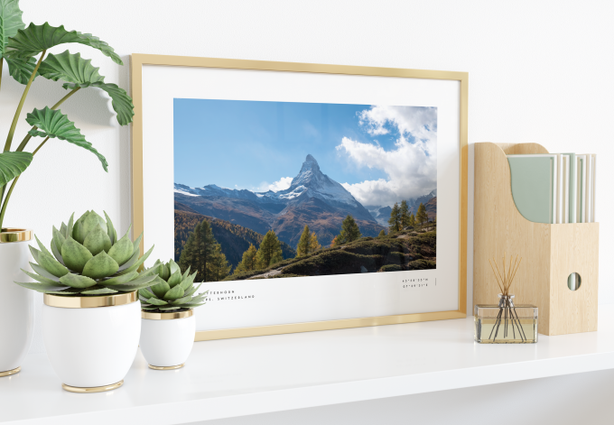 Matterhorn Coordinates Poster Print Wall Art