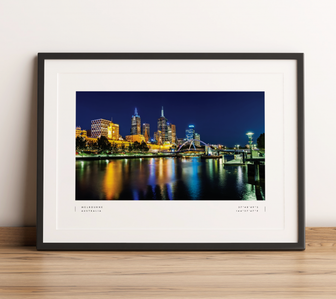 Melbourne Coordinates Poster Print Wall Art