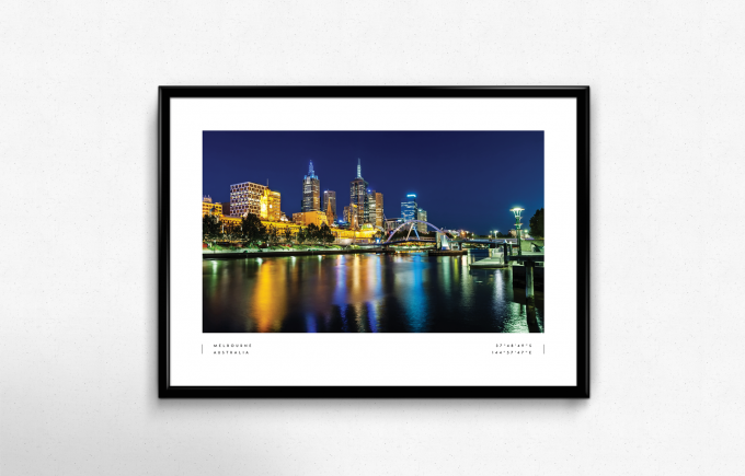 Melbourne Coordinates Poster Print Wall Art