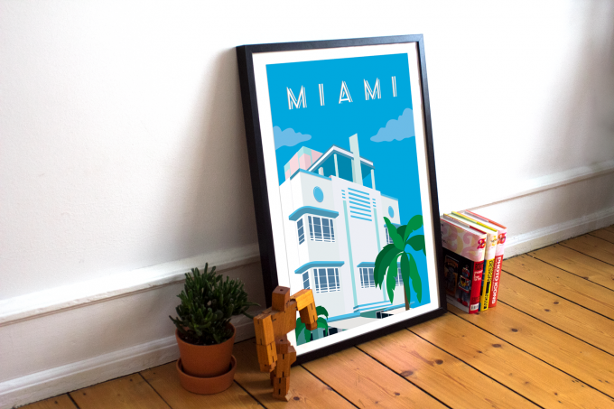 Miami Poster Print Wall Art