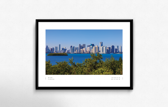 Miami Coordinates Poster Print Wall Art