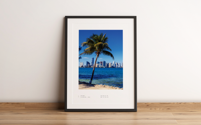 Miami Coordinates Poster Print Wall Art