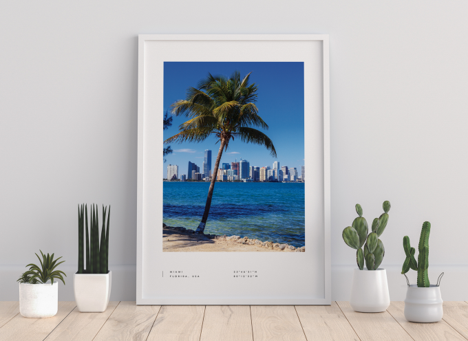 Miami Coordinates Poster Print Wall Art