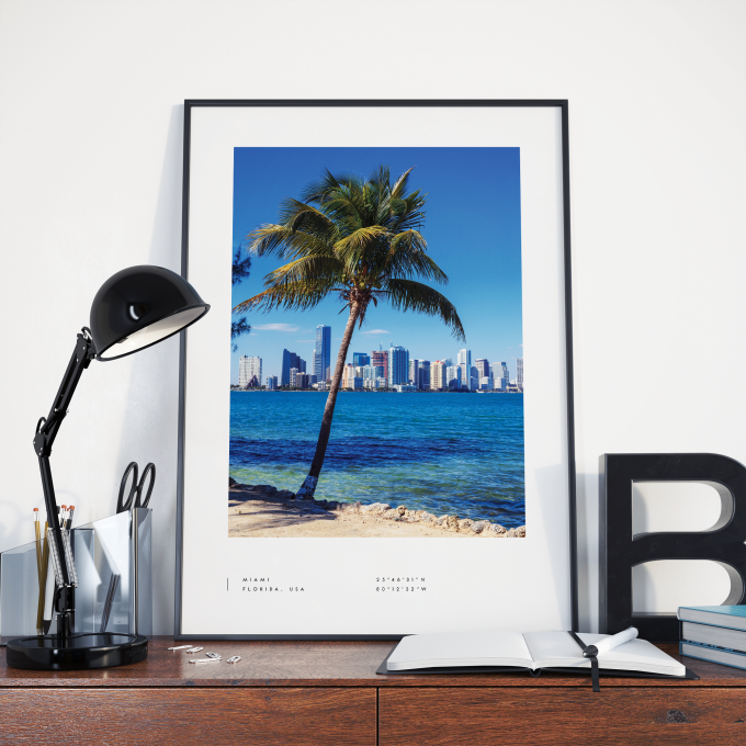 Miami Coordinates Poster Print Wall Art