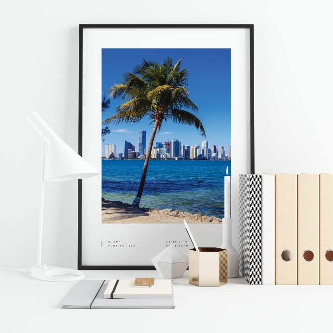 Miami Coordinates Poster Print Wall Art