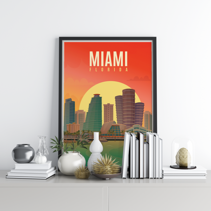 Miami Poster Print Wall Art