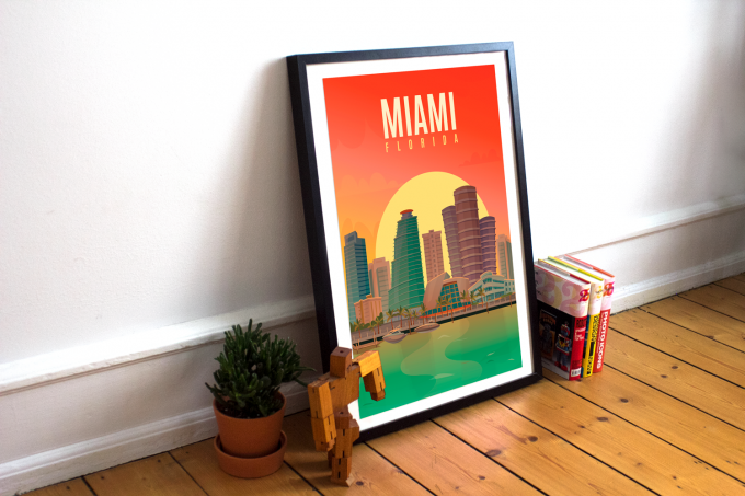 Miami Poster Print Wall Art