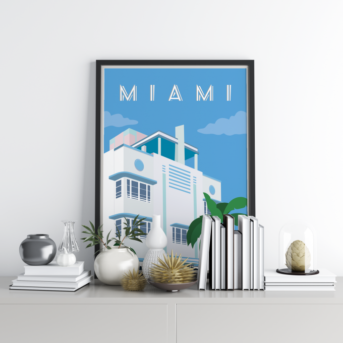 Miami Poster Print Wall Art