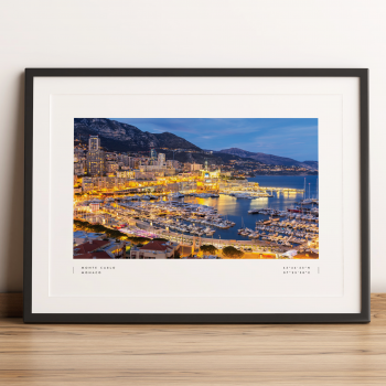Monaco Coordinates Poster Print Wall Art