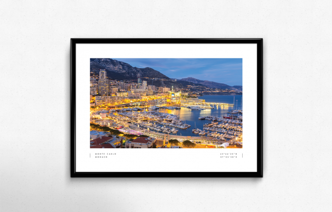 Monaco Coordinates Poster Print Wall Art