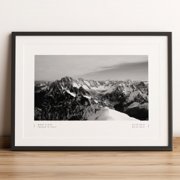 Mont Blanc Coordinates Poster Print Wall Art