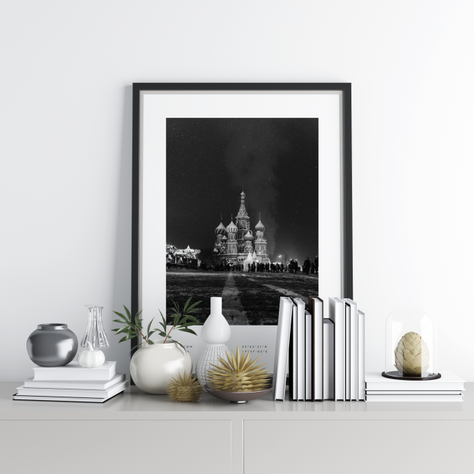 Moscow Coordinates Poster Print Wall Art