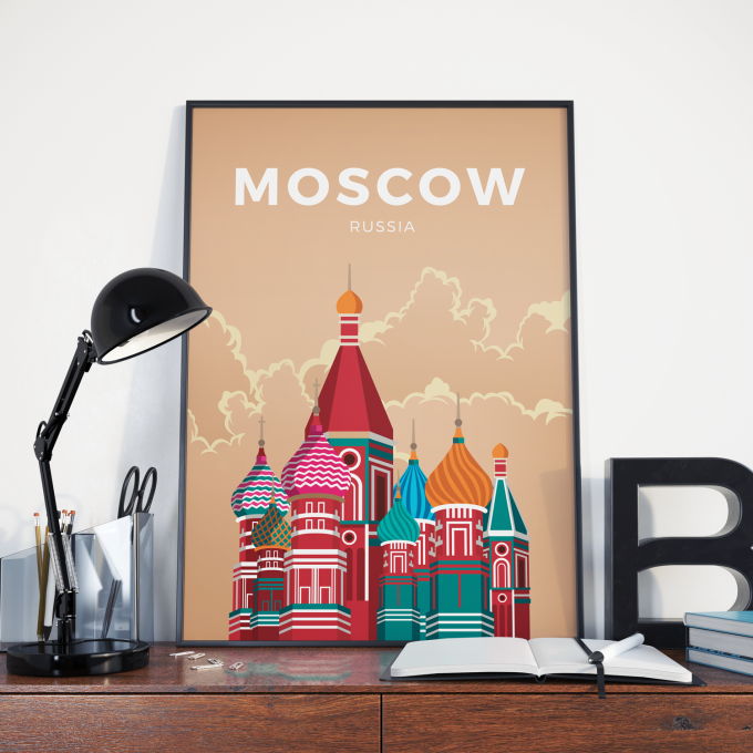 Moscow Poster Print Wall Art