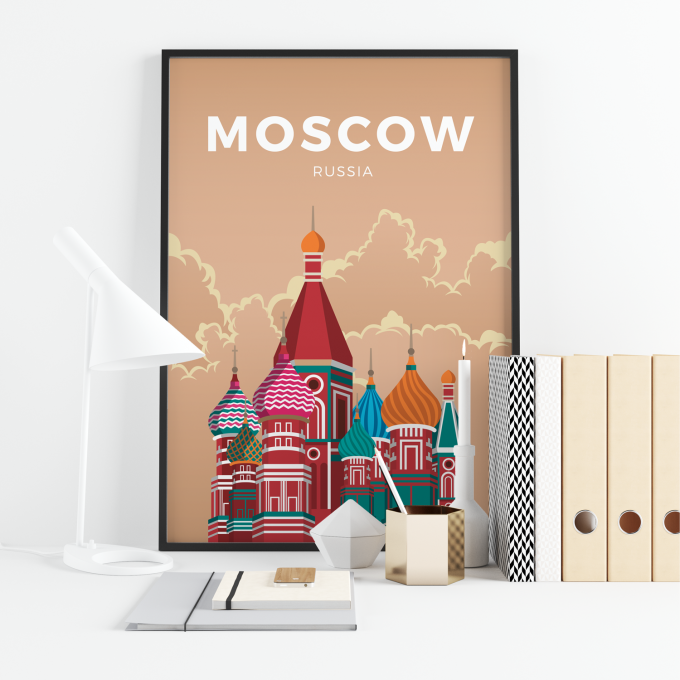 Moscow Poster Print Wall Art