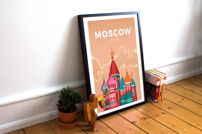 Moscow Poster Print Wall Art