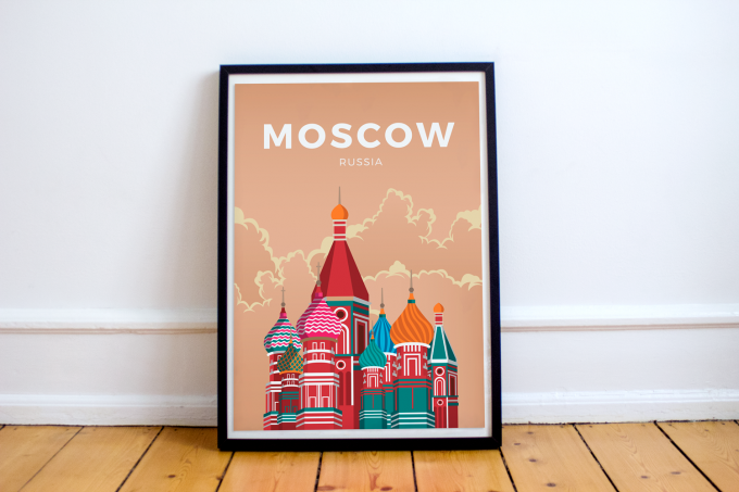 Moscow Poster Print Wall Art