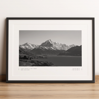 Mount Cook Coordinates Poster Print Wall Art