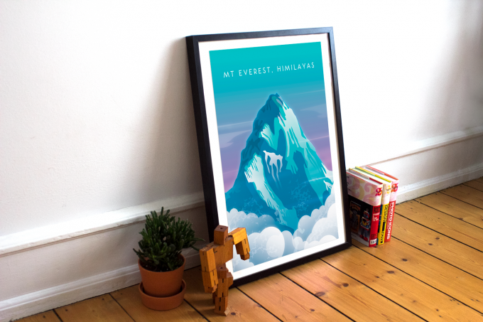 Mount Everest Poster Print Wall Art