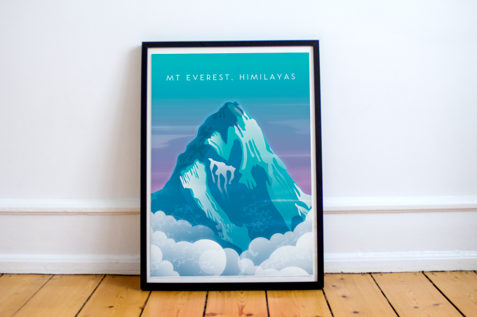 Mount Everest Poster Print Wall Art