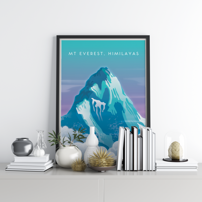 Mount Everest Poster Print Wall Art