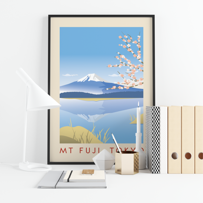 Mount Fuji Poster Print Wall Art