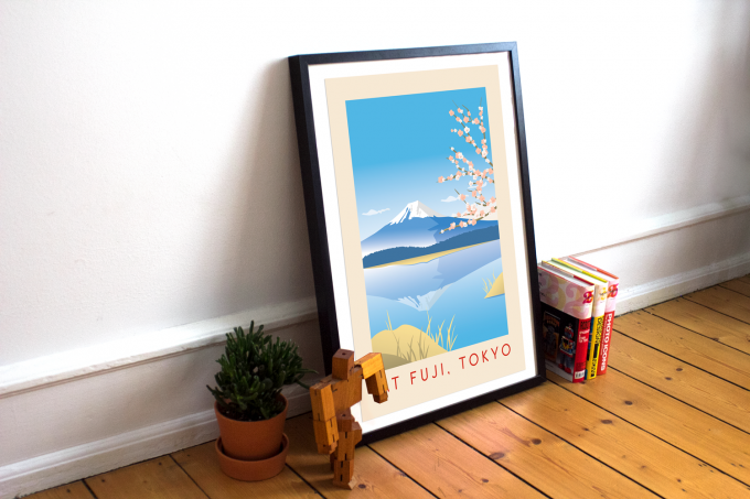 Mount Fuji Poster Print Wall Art