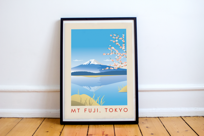 Mount Fuji Poster Print Wall Art