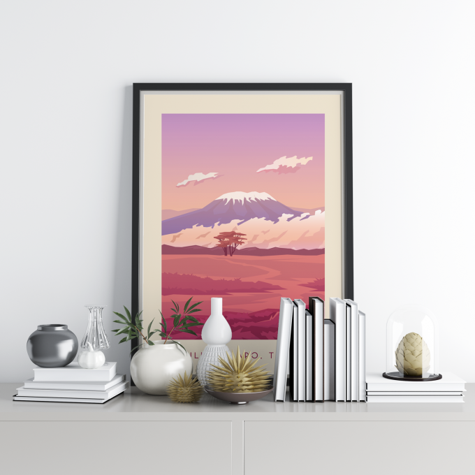 Mount Kilimanjaro Poster Print Wall Art