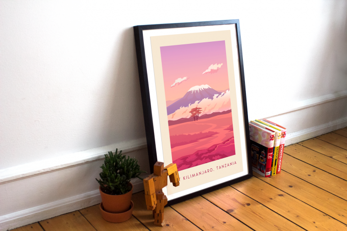 Mount Kilimanjaro Poster Print Wall Art